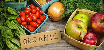 Organic fruit and vegetables